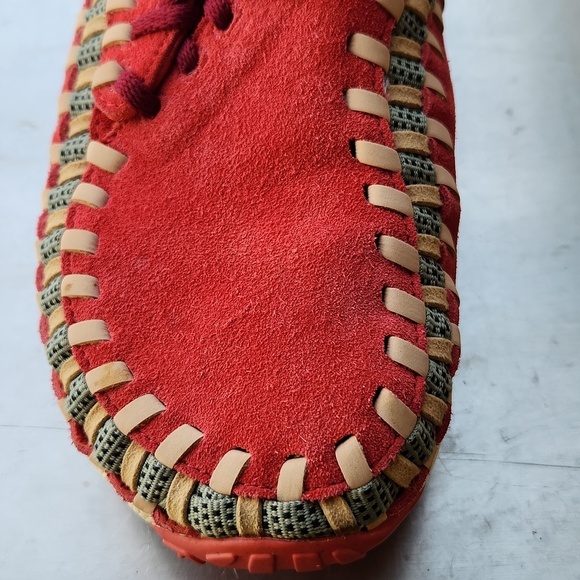 NIKE Air Footscape Woven Chuka Knit Red Suede  Sneakers Size 11. main image 7